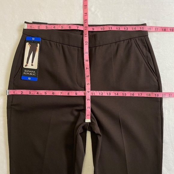 Banana Republic Ladies Ponte Pants, Straight Leg, Stretch, Brown, Size 10 NWT - Picture 10 of 15